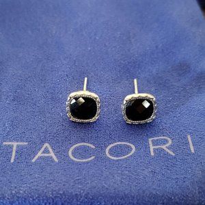 Tacori Cushion Earrings with Black Onyx